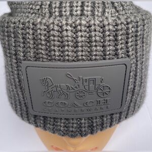 Coach Charcoal Knit Beanie .
Grey. Women.NWT 
MSRP $55